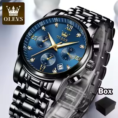 Luxury Stainless Steel Quartz Watch for Men (Water Resistant)
