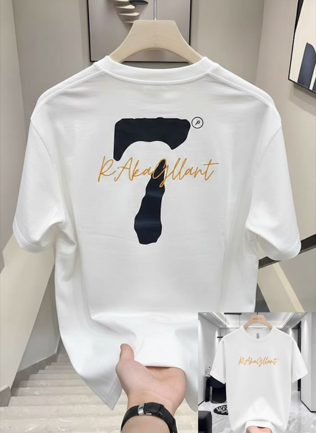 Premium China Drop-Shoulder T-Shirts-C2 7 white