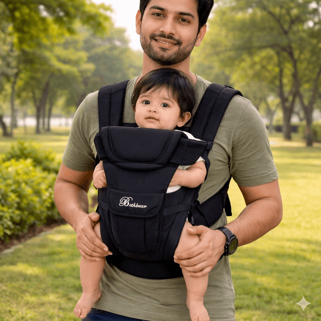 বিতবিয়ার ব্র্যান্ডের বেবি ক্যারিয়ার ব্যাগ।  Navi BLUE alternate view