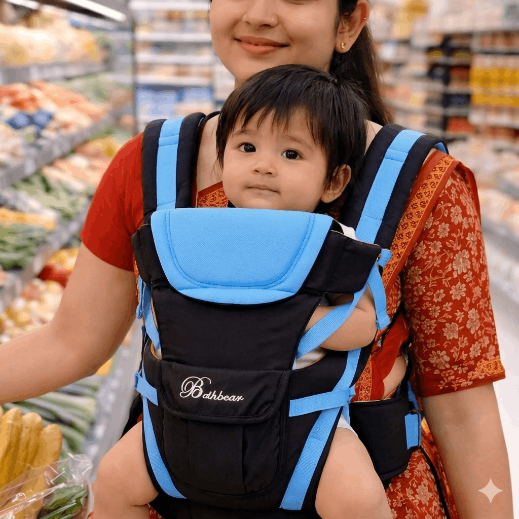 বিতবিয়ার ব্র্যান্ডের বেবি ক্যারিয়ার ব্যাগ। BLUE