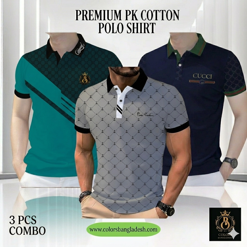3 PCS COMBO OFFER! Exclusive Design PK Polo Shirt