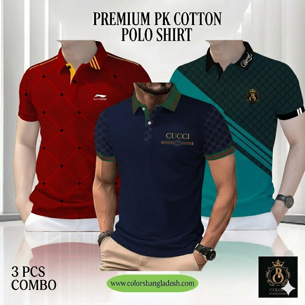 3 PCS COMBO OFFER! Exclusive Design PK Polo Shirt