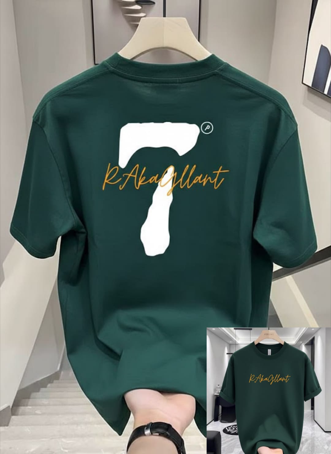 Premium China Drop-Shoulder T-Shirts-C2 7 green