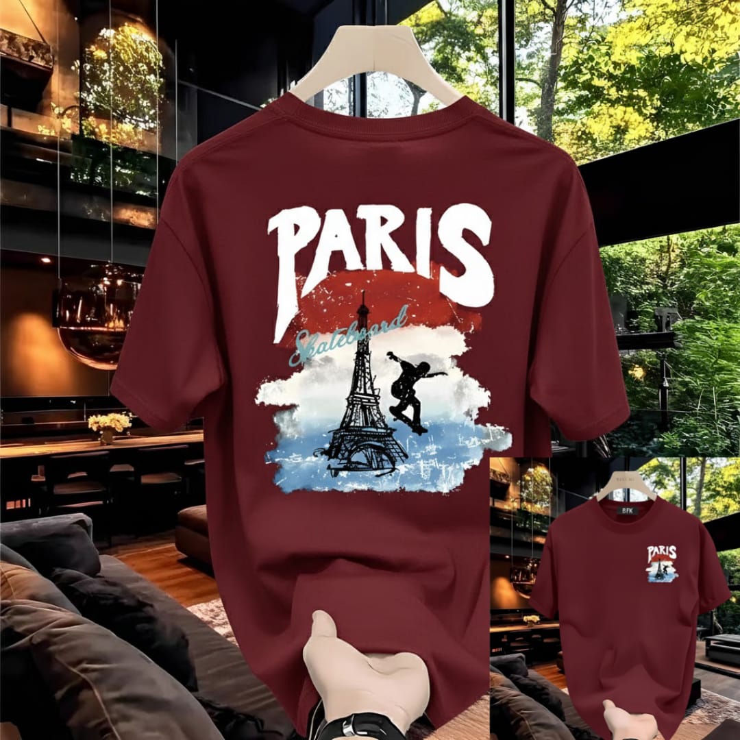 Premium China Drop-Shoulder T-Shirts-C2  Paris merun