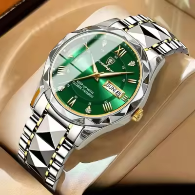 Luxury Stainless Steel Quartz Watch for Men (Water Resistant)