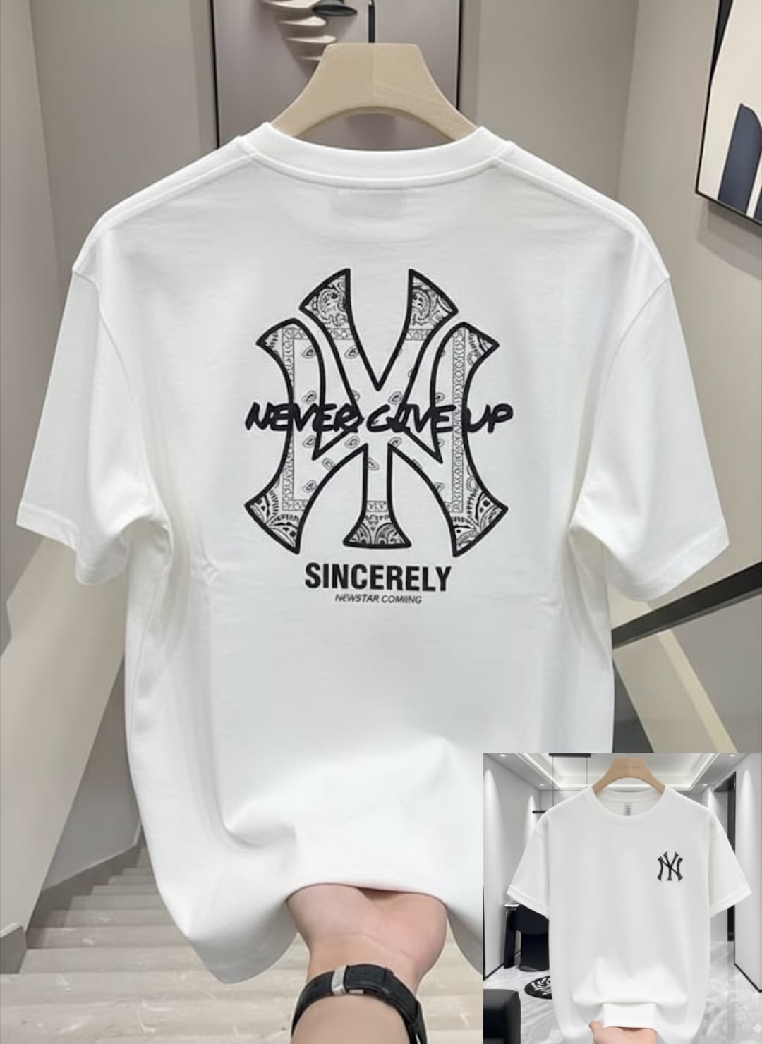 Premium China Drop-Shoulder T-Shirts-C2 White