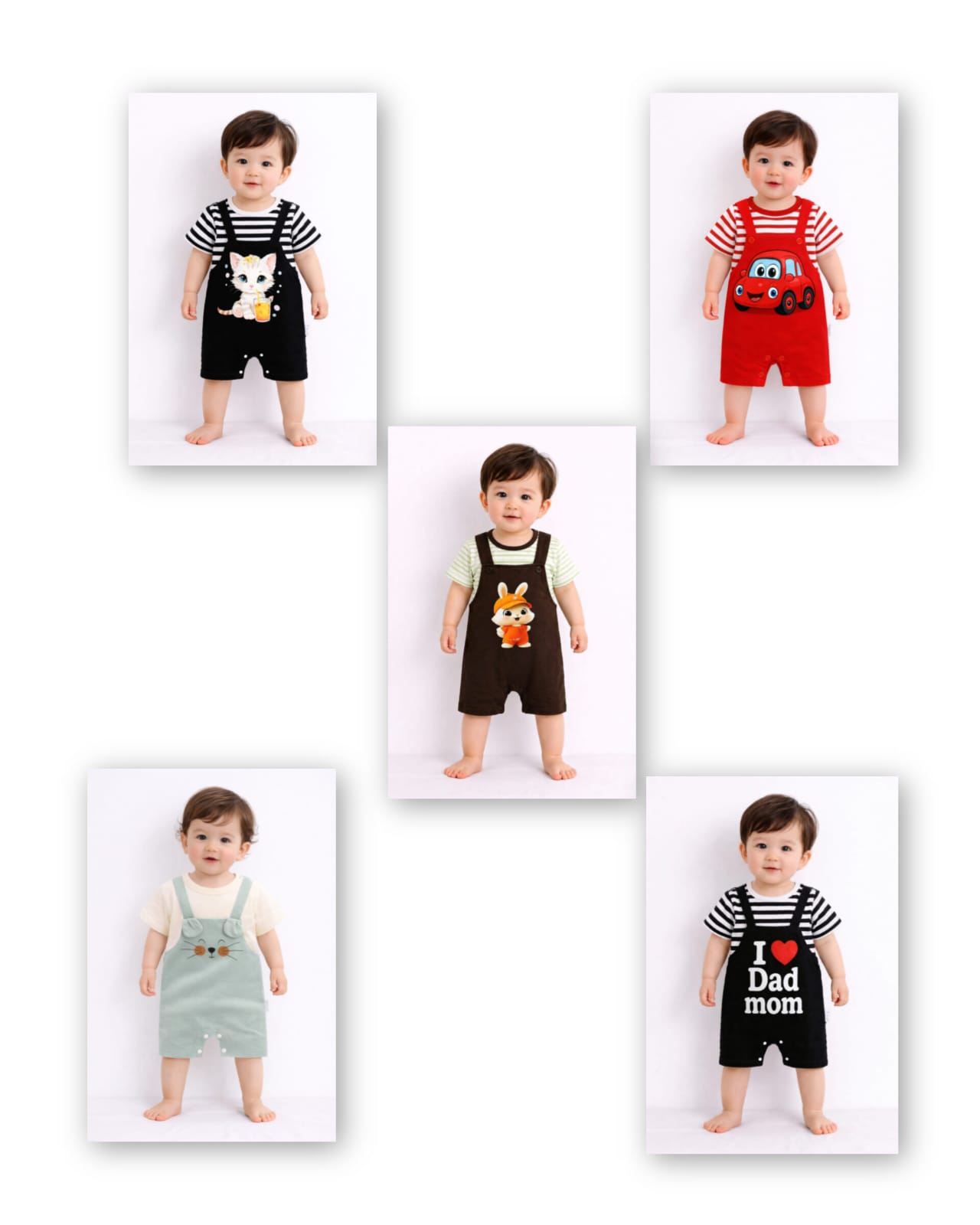 Baby Adjustable Romper 5 pcs combo Copy Copy Copy Copy Copy