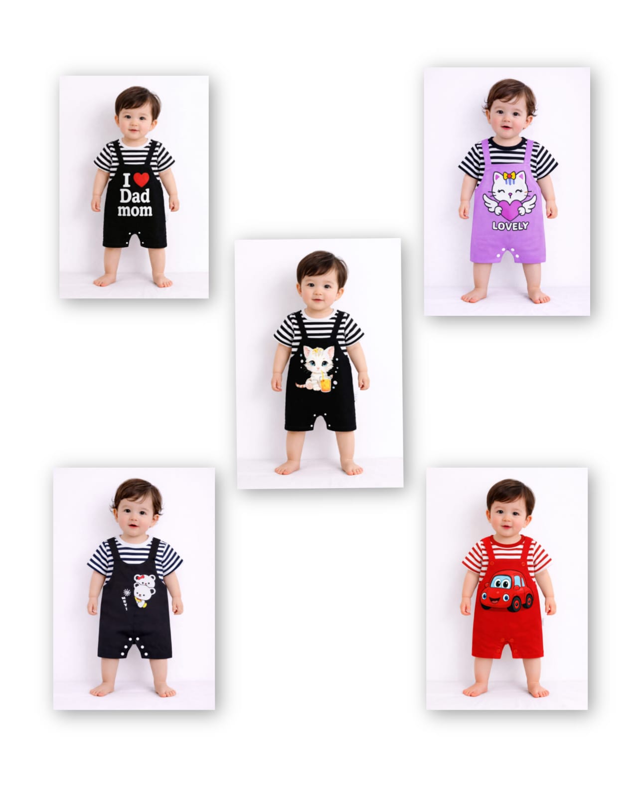Baby Adjustable Romper 5 pcs combo Copy Copy Copy Copy