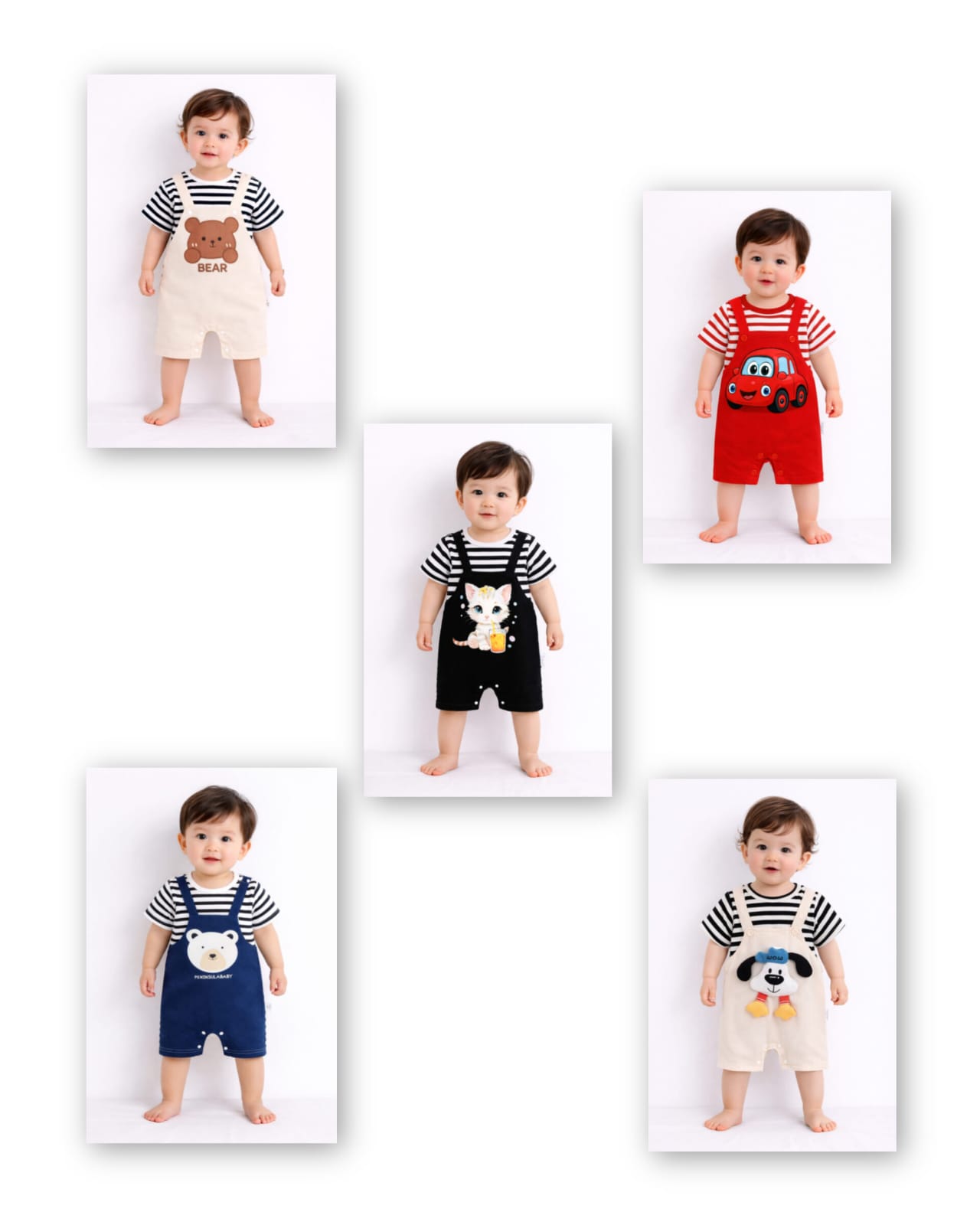Baby Adjustable Romper 5 pcs combo Copy Copy